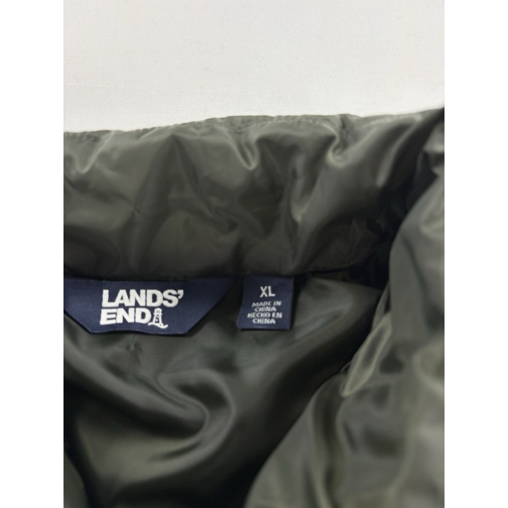 NWT Lands End Packable Puffer Jacket LM35OW426 Olive Green Men's Size XL. - Picture 13 of 16